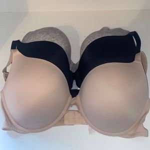 Pink Push-Up Tshirt Bras Bundle 36DD